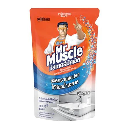 รีฟิลน้ำยาทำความสะอาดห้องน้ำ MR.MUSCLE 400 มล.
