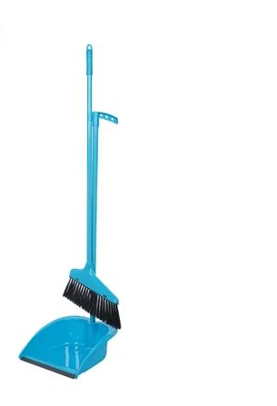 ชุดไม้กวาดพร้อมที่โกยผงขอบยาง ACCO YJ-1849 10 นิ้ว สีฟ้า